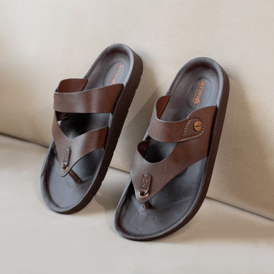 aerowalk Men Slippers(Brown , 6)