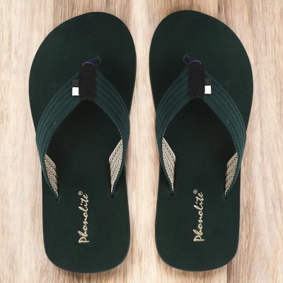 Phonolite Men Flip Flops(Green , 10)