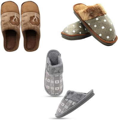 Mahi Enterprises Men Flip Flops(Brown, Brown, Grey , 6)