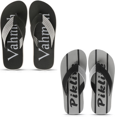 VAHMAH Men Slippers(Grey, Grey , 7)