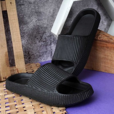 TREKIST Men Slides(Black , 8)