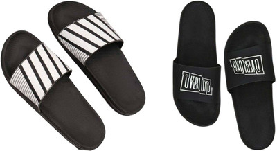 nvisan Men Slides(Grey, White , 10)