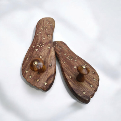 wooden cave Men Slides(Brown , 7)