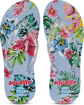 Aqualite Women Slippers(Blue , 4)