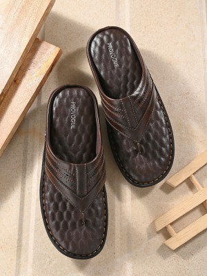 PROVOGUE Men PR20041 Lightweight Comfort Summer Trendy Premium Stylish Slippers(Brown 6)