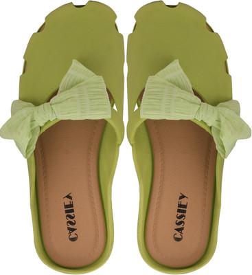Cassiey Women Slides(Green , 4)