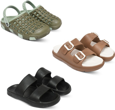 Acorn Men Slides(Olive, Tan, Black , 10)