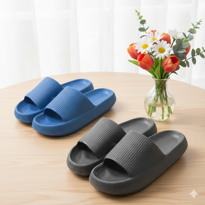 Ambit Men Slippers(Blue, Black , 10)