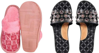 Belgium Beauty Women Flip Flops(Multicolor , 6)