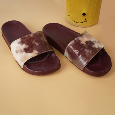 SLIPRA Women Slides(Brown , 5)