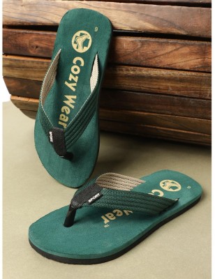 Cozy Wear Men Flip Flops(Green , 10)