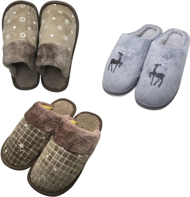 Mahi Enterprises Men Flip Flops(Beige, Grey, Brown , 10)