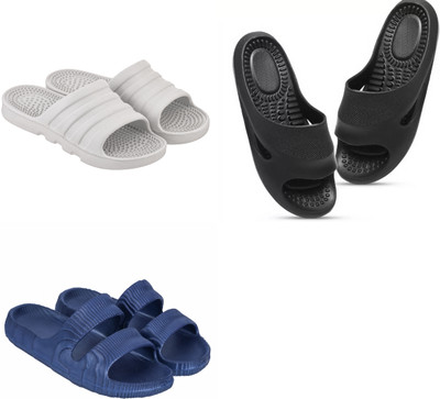 Feel alive Men Slippers(Multicolor , 8)