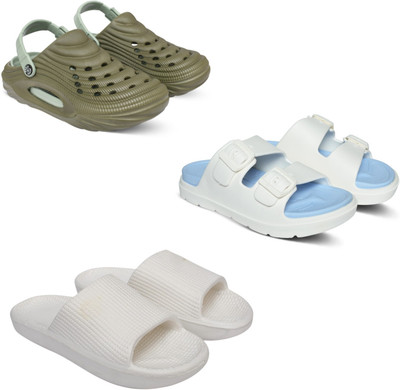 Acorn Men Slides(Olive, Blue, White , 10)