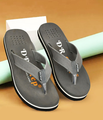 DR STTEP Men Orthopedic Slippers for Men Comfort Fit Soft Cushion Lightweight Slippers(Grey , 10)