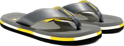 asian Men Slippers(Grey, Yellow , 8)