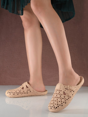Layasa Women Slippers(Beige , 4)