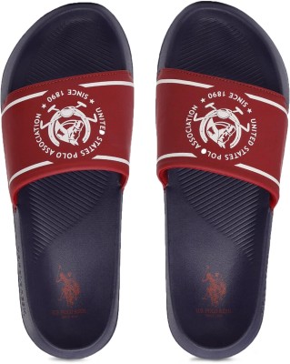 U.S. POLO ASSN. Men Slides(Red , 8)