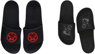 nvisan Men Slides(Red, Grey , 8)