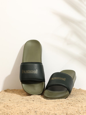 HUMMEL Men Slides(Black , 7)