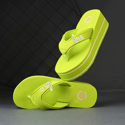 Footup Women Super Soft|Orthopedic|Comfortable|Lightweight|Diabetic Slippers(Green , 5)