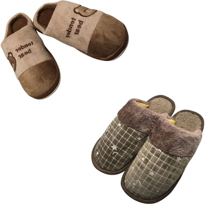 Mahi Enterprises Men Flip Flops(Beige, Brown , 6)