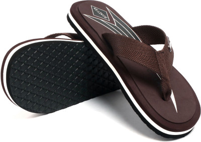 KETIKOE Men Flip Flops(Brown , 8)