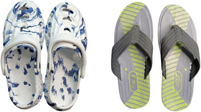 BLIBBERS Men Slippers(Multicolor, Grey , 6)