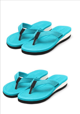 HOC Women Slippers(Blue , 7)