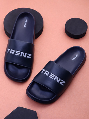 Trenz Men Slides(Navy, Silver , 8)