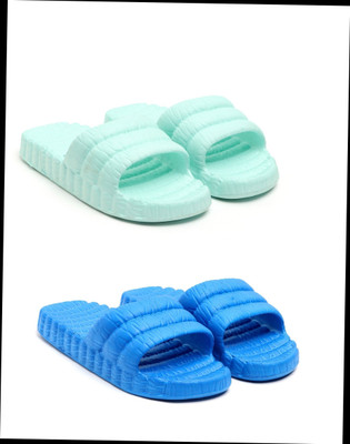 HOC Women Slides(Blue, Navy , 3)