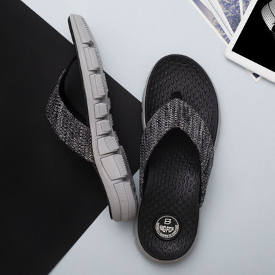 BIG FOX Men Alphabounce-11 Comfortable| Ultra-Light | Bounce Back | Water-Resistant Flip Flops(Grey , 8)