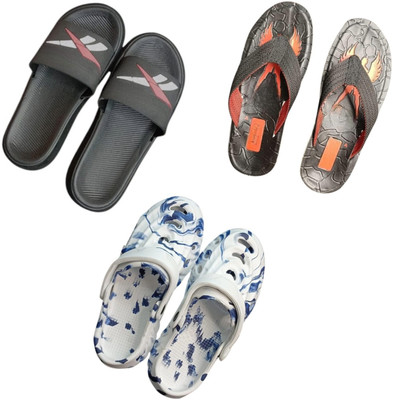 BLIBBERS Men Slippers(Black, Black, Multicolor , 6)