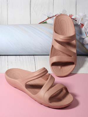 Zapatoz Women Slides(Pink , 6)