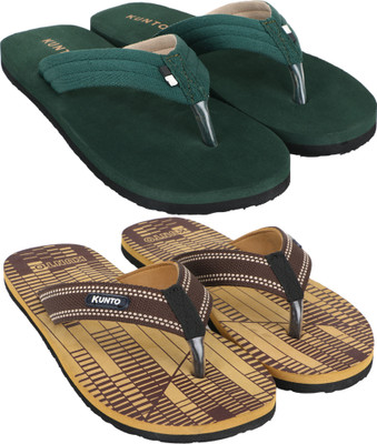 KUNTO Men Flip Flops(Multicolor , 8)