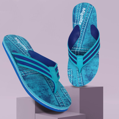 MIGOLITE Men Migolite Mens Denim Print with Stylish Straps � Comfort Wear EVA Flip Flops(Blue , 8)