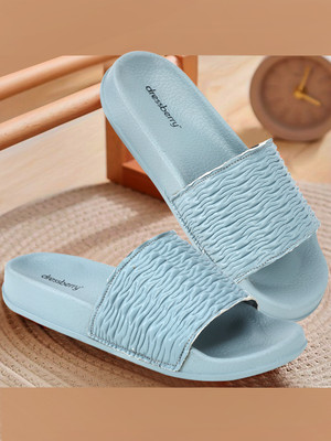 Dressberry Women Slides(Blue , 3)