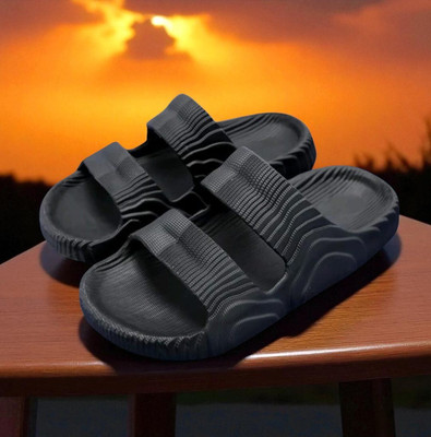 AKIKO Men Slippers(Black , 8)