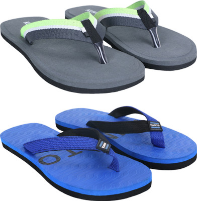 KUNTO Men Flip Flops(Multicolor , 8)
