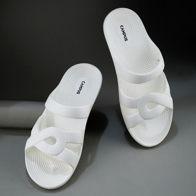 CAMPUS Men GCW-7001 Women's Slippers | All EVA Construct | Lightweight & Easy to Slip-On Slippers(White , 4)
