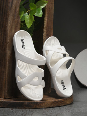 Roadster Women Slides(White , 4)