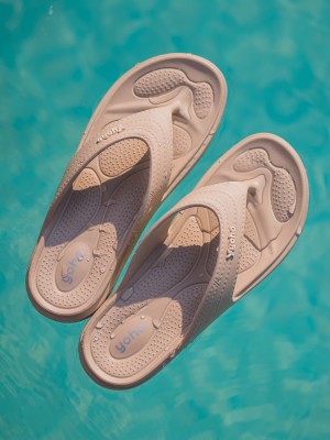 yoho Men Floats Women soft slipper Comfortable, stylish, Thong, Waterproof Flip Flops(Beige 8)