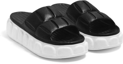 shoptegic Women Slides(Black , 7)
