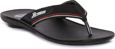 Paragon Men K2004G Stylish Lightweight Washable Durable Trendy Casuals Slippers(Black 9)