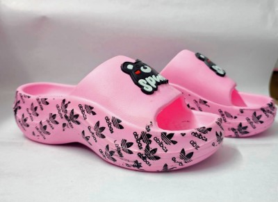 SANK Women Slides(Pink , 8)