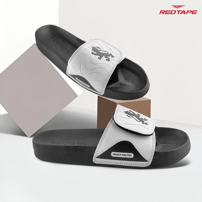 RED TAPE Men Slides(Black , 7)