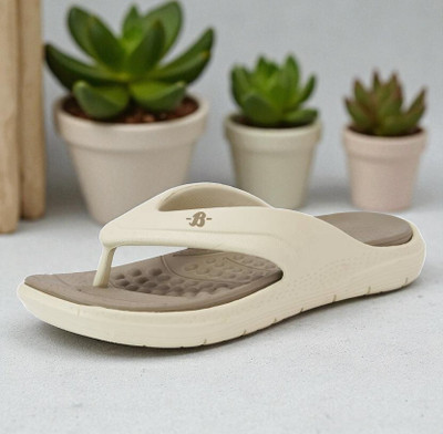 Bata Men Flip Flops(Beige , 8)
