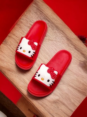 Kapani Fashion Women Slides(Red , 5)