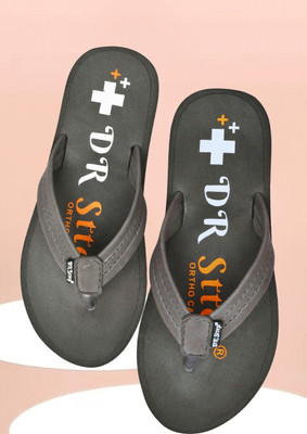 DR STTEP Men Orthopedic Slippers for Men Comfort Fit Soft Cushion Lightweight Slippers(Grey , 9)