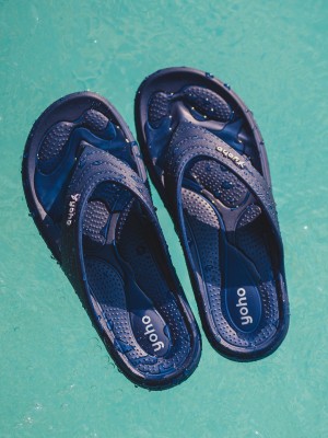 yoho Men Floats Women soft slippers Comfortable ,stylish, Thong, Waterproof Flip Flops(Navy 9)
